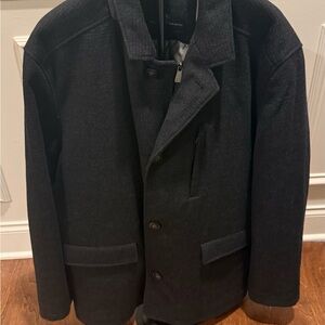 Hart Schaffner Marx Men's Dark Gray Pea Coat